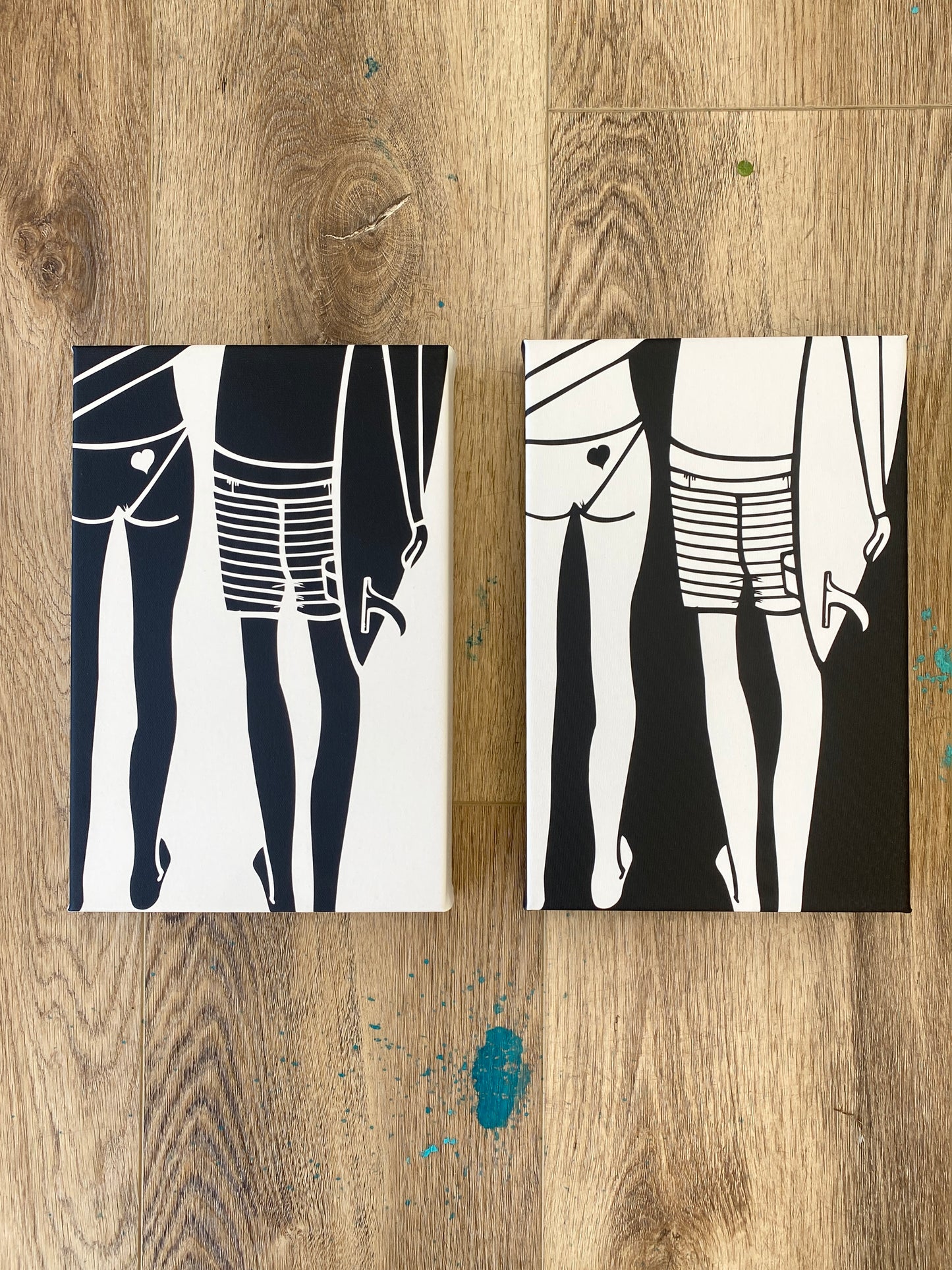Summer Love Canvas Wrap (B&W)