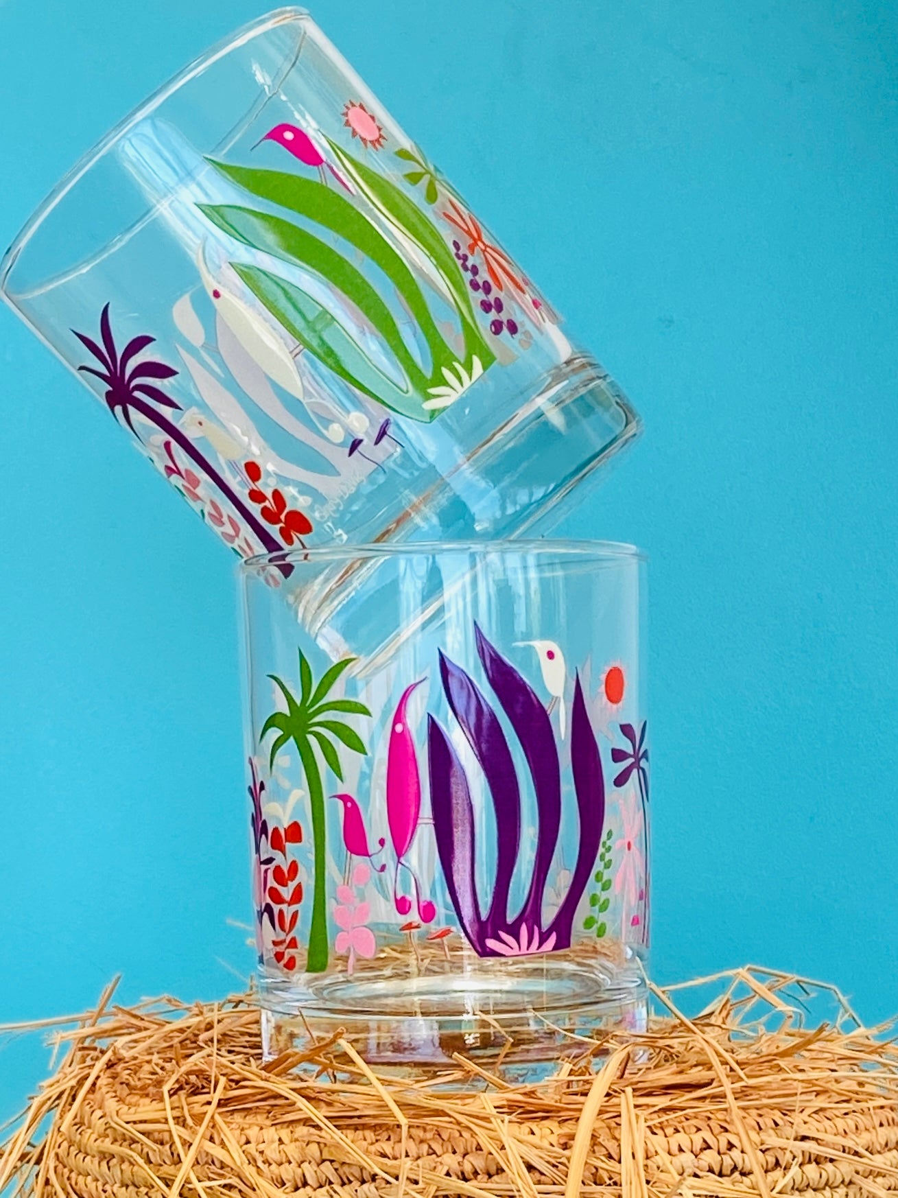 Old Fashion Bucket Cocktail Glasses Set of 4