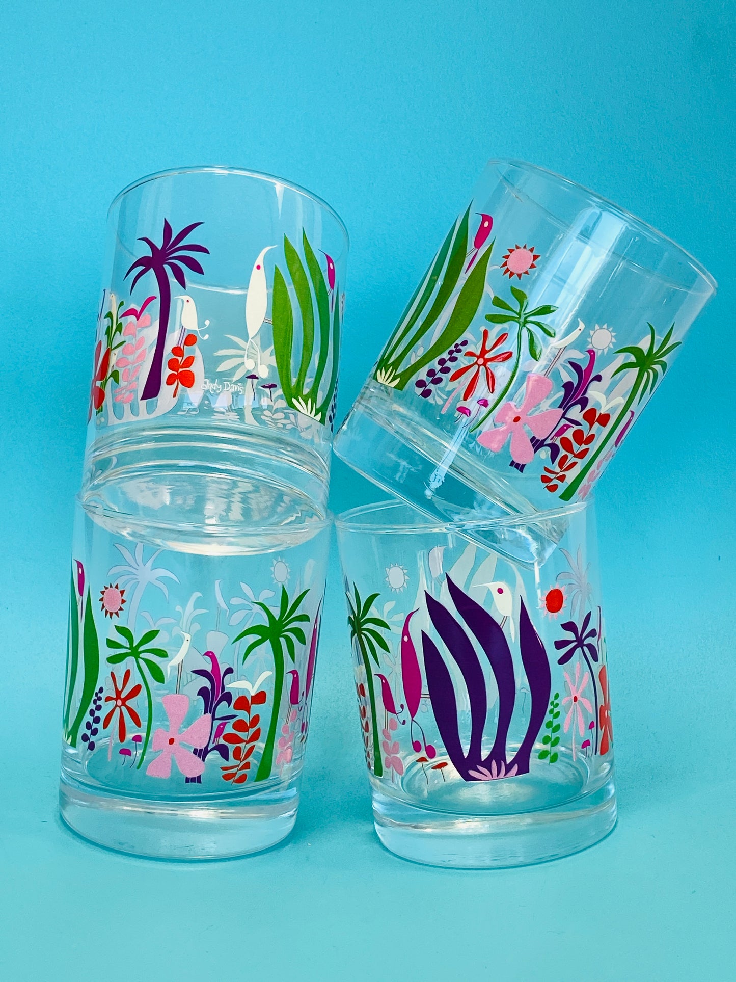 Old Fashion Bucket Cocktail Glasses Set of 4