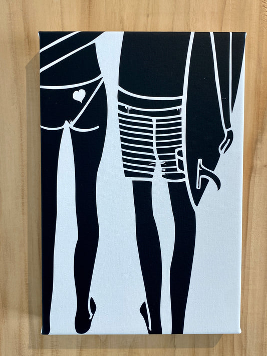 Summer Love Canvas Wrap (B&W)