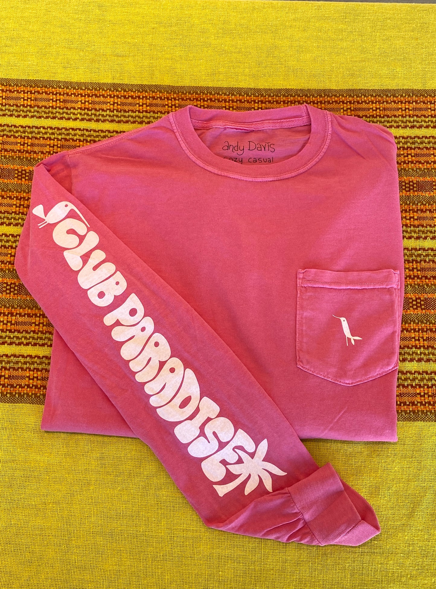CLUB PARADISE LONG SLEEVE POCKET TEE
