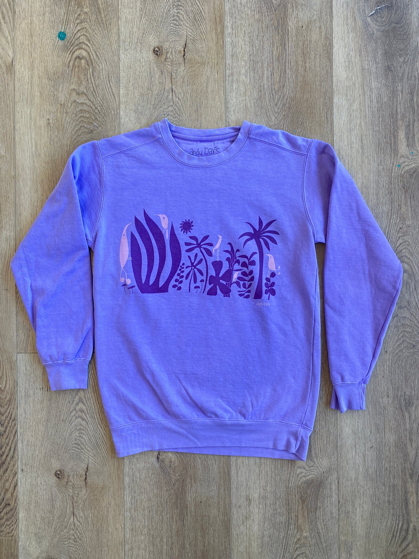 Byrd Friends & Palm Trees Crew Fleece