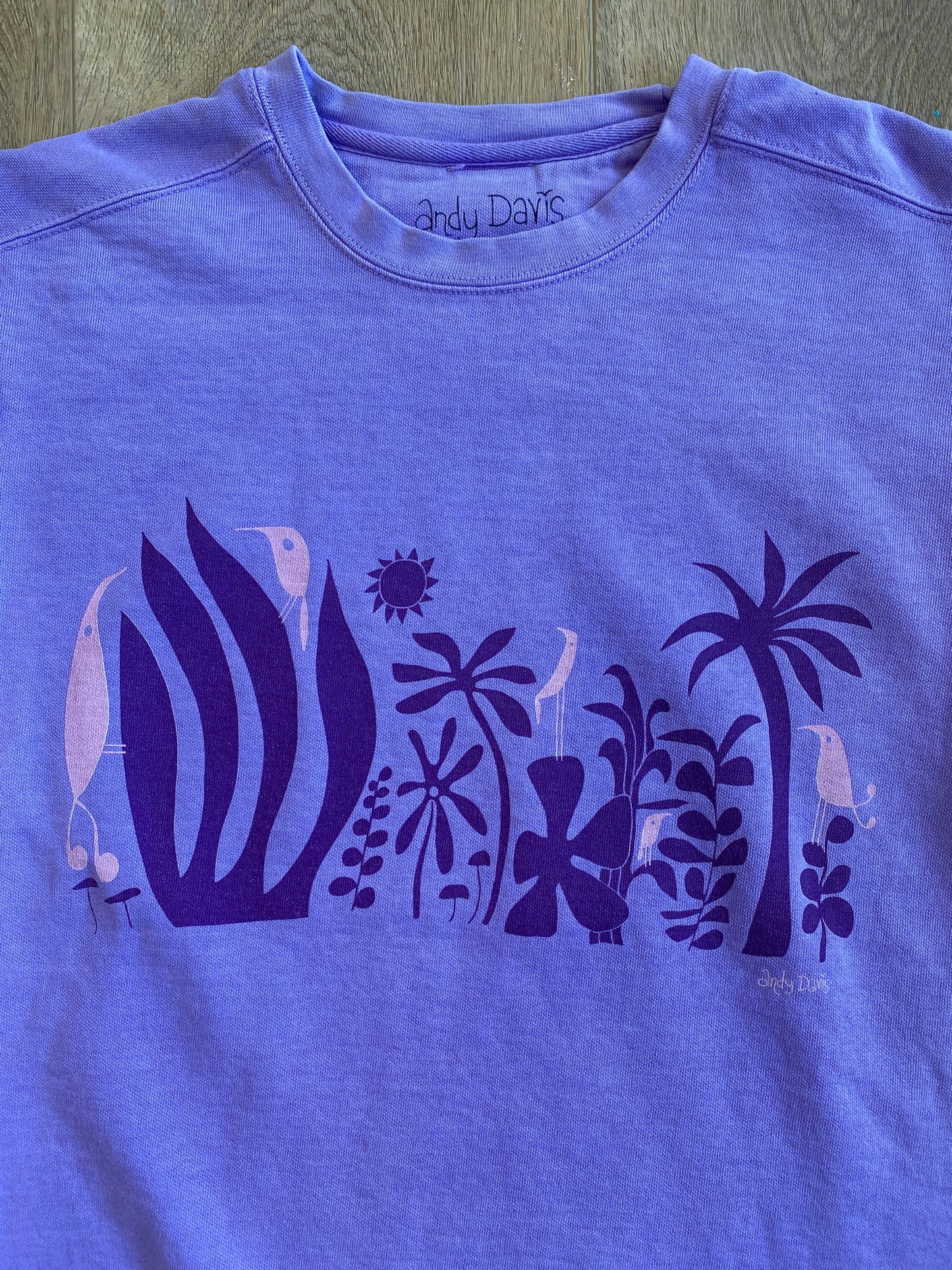 Byrd Friends & Palm Trees Crew Fleece
